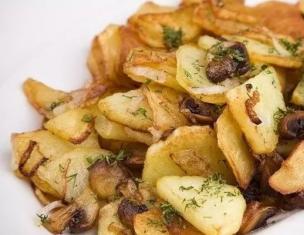Okusne jedi iz gob in krompirja: recepti