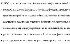 Okof - asosiy vositalarning butun Rossiya tasniflagichi